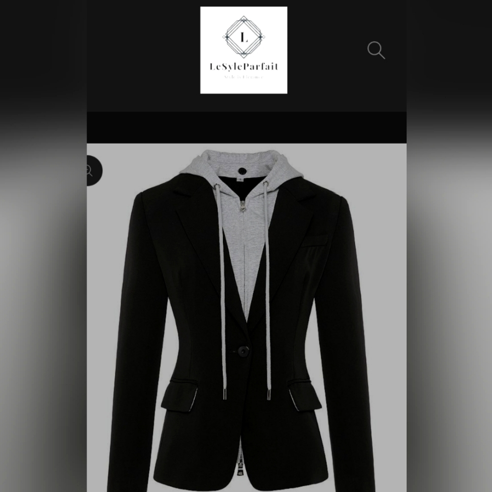 Black Blazer with Gray Hoodie